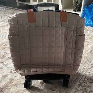 Quilted Tan Tote Bag